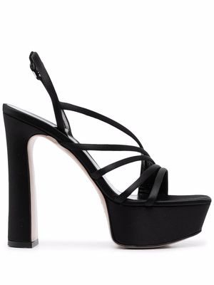 Le Silla asymmetric platform sandals - Black