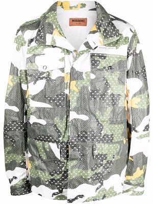 Missoni camouflage-print flap-pockets windbreaker - Green