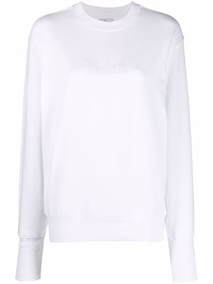 Woolrich logo-embroidered organic cotton sweatshirt - White