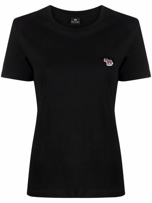 PS Paul Smith embroidered zebra-logo T-shirt - Black