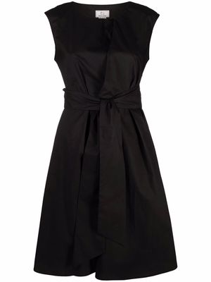 Woolrich waist-tie A-line dress - Black
