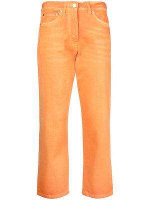 MSGM cropped denim jeans - Orange