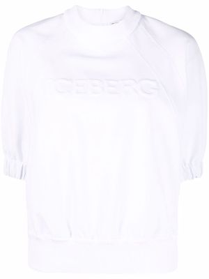 Iceberg short-sleeve logo-embossed sweatshirt - White