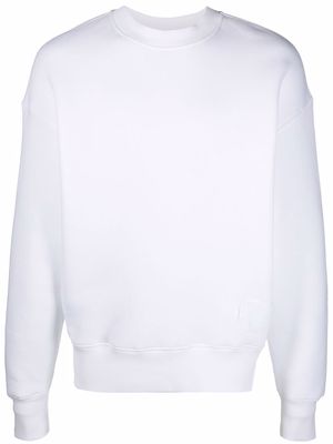 AMI Paris logo-patch crew-neck sweatshirt - White