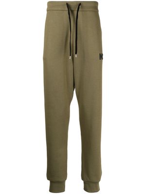 Nº21 embossed logo tapered track trousers - Green