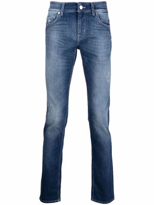 7 For All Mankind low-rise straight-leg jeans - Blue