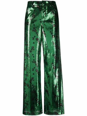 Philosophy Di Lorenzo Serafini sequined wide-leg trousers - Green