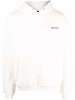 Represent logo pullover hoodie - White