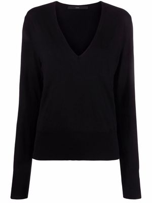 SAPIO V-neck wool jumper - Black