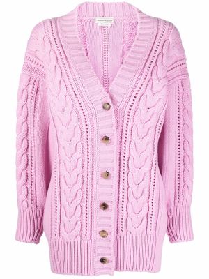 Alexander McQueen cable-knit cardigan - Pink