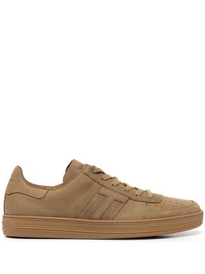 TOM FORD suede lo-top trainers - Brown
