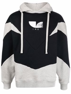 IRO Timoty logo-print hoodie - Black