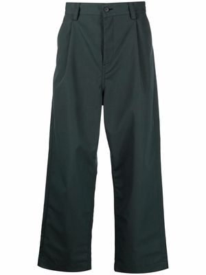 Sunnei pleat-detail four-pocket straight-leg trousers - Green
