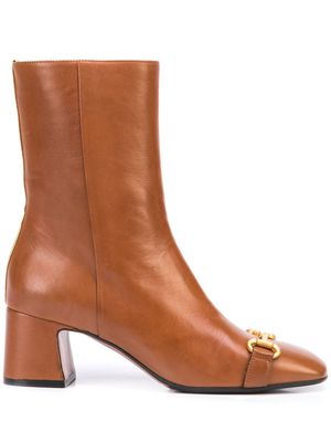 Madison.Maison horsebit leather boots - Brown