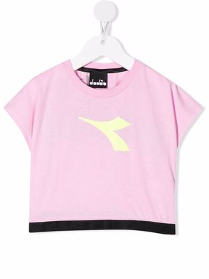 Diadora Junior graphic-print short-sleeved T-shirt - Pink