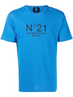 Nº21 logo print T-shirt - Blue