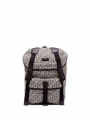 Kenzo logo-jacquard backpack - Black