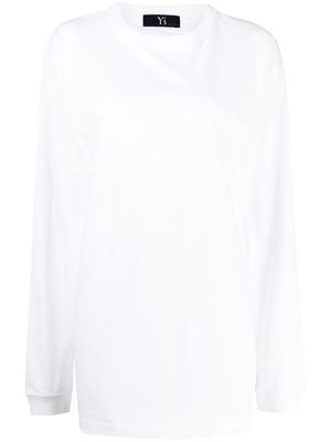 Y's oversize cotton sweatshirt - White