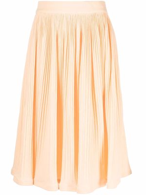 Jil Sander pleated midi skirt - Orange