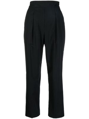 Agnona high-rise straight-leg trousers - Black