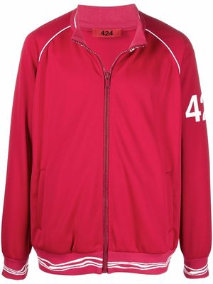 424 zipped track jacket - Red
