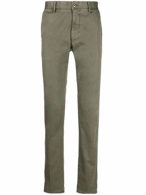 Incotex cotton slim-cut trousers - Green