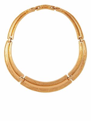 Monet Pre-Owned 1980s textured-effect articulated design necklace - Gold