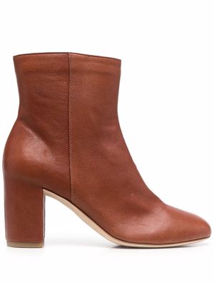 Del Carlo block-heel ankle boots - Brown