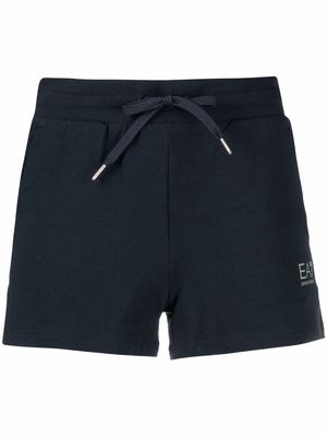 Ea7 Emporio Armani logo-print shorts - Blue