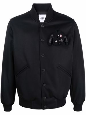 Opening Ceremony Miniature-patch varsity jacket - Black