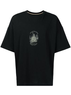 Ziggy Chen Oversized Double Graphic-print T-shirt - Black