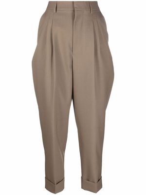 AMI Paris turn-up hem tailored trousers - Grey