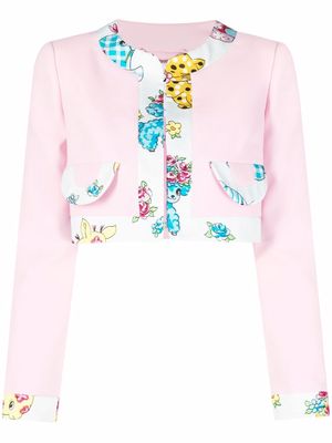 Moschino Calico Animal-detail crepe jacket - Pink