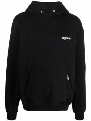 Represent logo pullover hoodie - Black