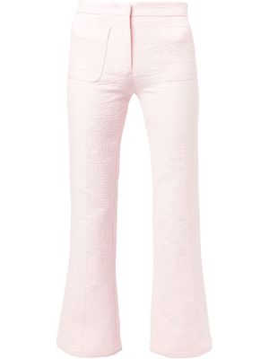Giambattista Valli flower jacquard trousers - Pink