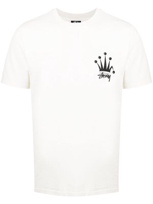 Stussy crown-print short sleeved T-shirt - White