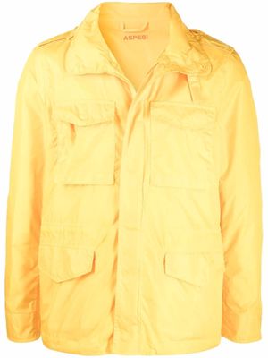 ASPESI detachable-hood lightweight jacket - Yellow