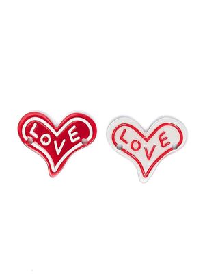 10 CORSO COMO heart-shaped sneaker patches - Red