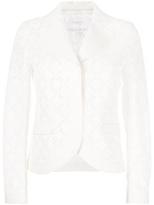 Giambattista Valli crochet-knit blazer - White