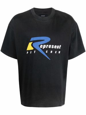 Represent logo-print T-shirt - Black
