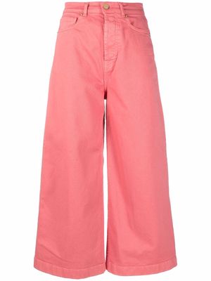 Alexandre Vauthier wide-leg cropped trousers - Pink