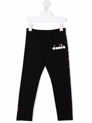 Diadora Junior graphic-print track pants - Black