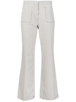 Giambattista Valli pinstripe flared trousers - White