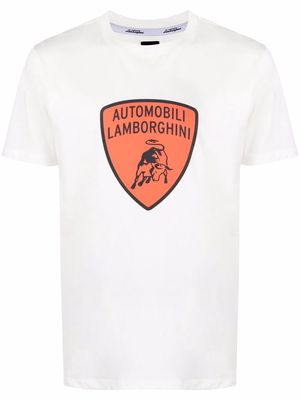 Automobili Lamborghini short-sleeved logo print T-shirt - White