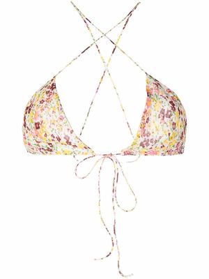 Philosophy Di Lorenzo Serafini floral halterneck bikini top - Neutrals