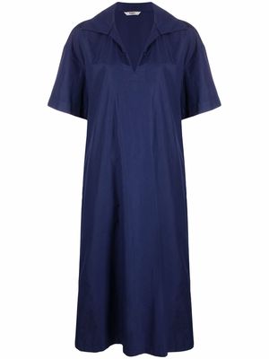 Barena spread-collar short-sleeve shirt dress - Blue