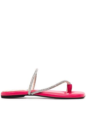 Nº21 crystal embellished strap sandals - Pink