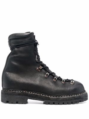 Guidi lace-up leather boots - Black