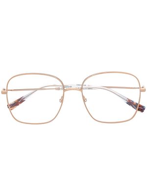 MISSONI EYEWEAR oversized square frame glasses - Gold