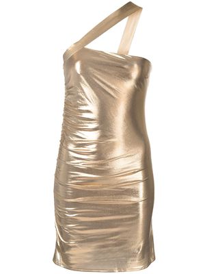 De La Vali one-shoulder mini dress - Gold